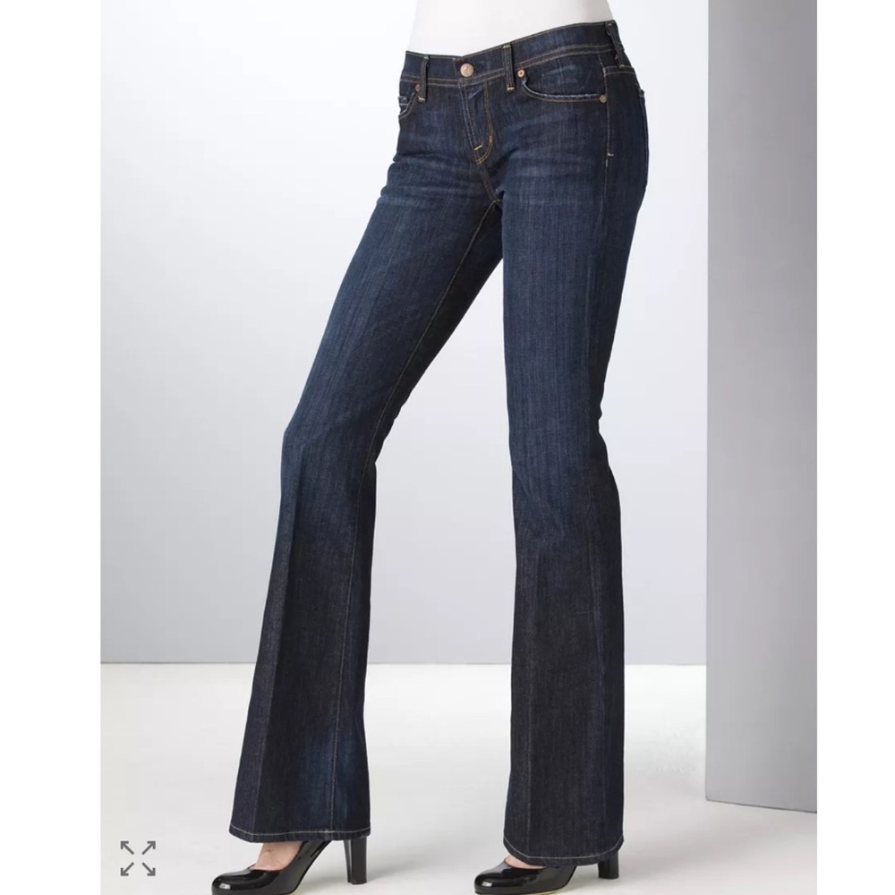 Citizens Of Humanity Dark Blue Flare Jeans low rise flare dark wash